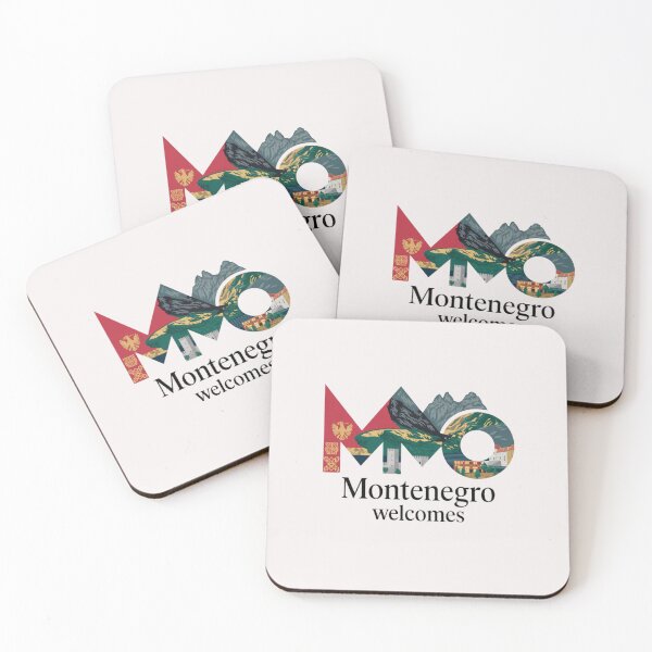 Item preview,  Montenegro Welcomes Flag Map Kotor, Budva, Sveti Stefan designed and sold by AnimalsDH305.