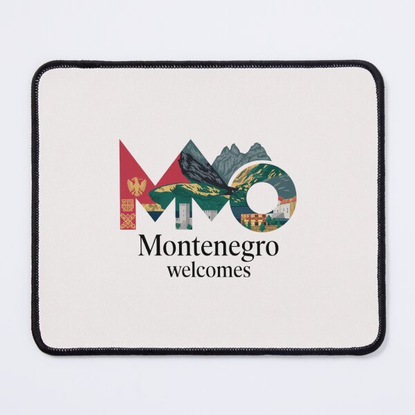 Item preview, Montenegro Welcomes Flag Map Kotor, Budva, Sveti Stefan designed and sold by AnimalsDH305.