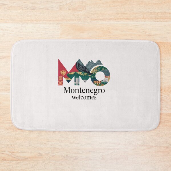 Item preview,  Montenegro Welcomes Flag Map Kotor, Budva, Sveti Stefan designed and sold by AnimalsDH305.