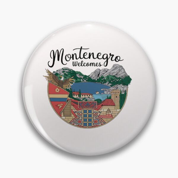 Item preview, Montenegro Welcomes Flag Map Kotor, Budva, Sveti Stefan designed and sold by AnimalsDH305.
