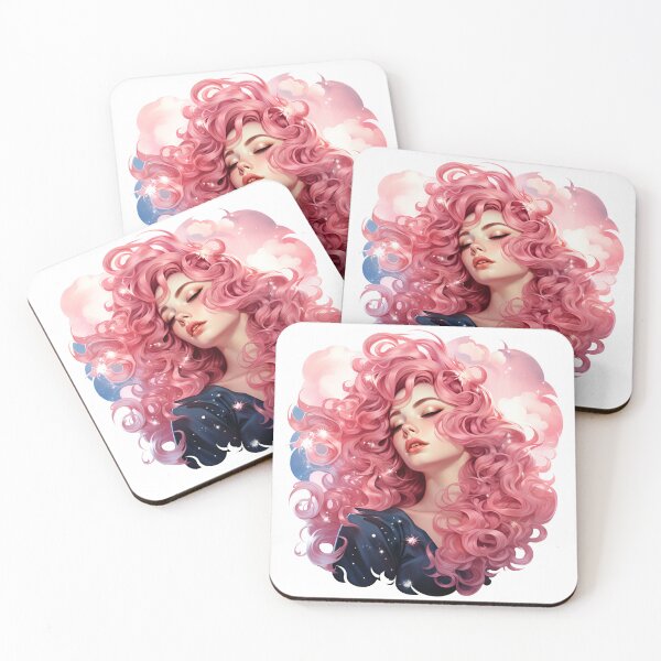 Item preview, Pretty In Pink Beautiful Woman With Stars designed and sold by Poison-Potion.