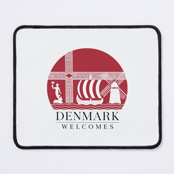 Item preview, Denmark Welcomes Flag Map Copenhagen, Legoland, Little designed and sold by AnimalsDH305.