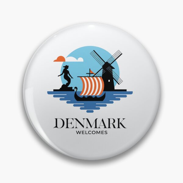 Item preview, Denmark Welcomes Flag Map Copenhagen, Legoland, Little  designed and sold by AnimalsDH305.