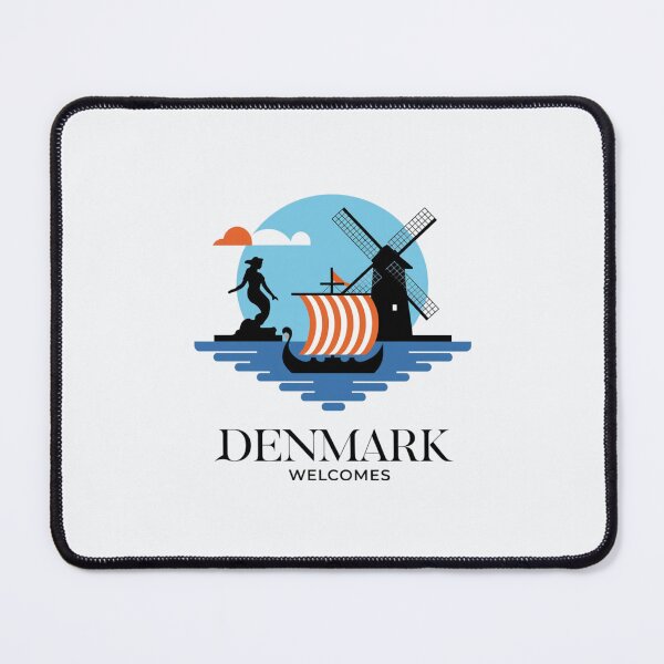 Item preview, Denmark Welcomes Flag Map Copenhagen, Legoland, Little designed and sold by AnimalsDH305.