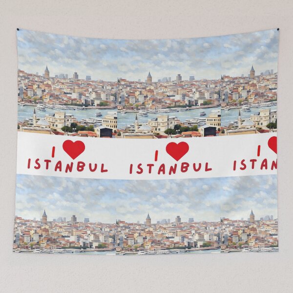 Item preview, Galata Tower and city Istanbul designed and sold by wallartofmio.