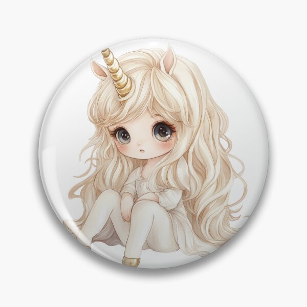 Item preview, Chica unicornio de anime Chibi con un lindo cuerno designed and sold by MariaTsy.