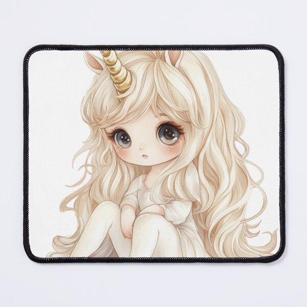 Item preview, Anime unicorn girl Chibi with a cute horn  designed and sold by MariaTsy.
