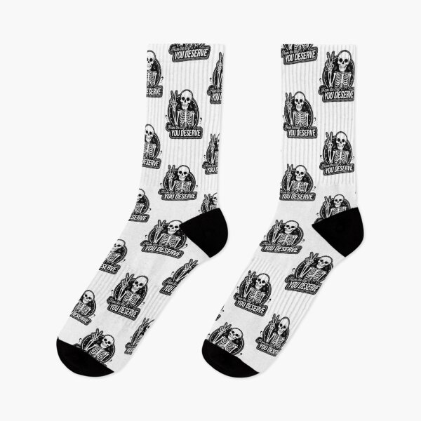 Item preview, Have the Day You Deserve - Dark Humor Skeleton Design designed and sold by GemBob Creations.