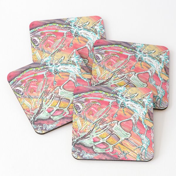 Item preview, Futuristic alien fish painting designed and sold by CrittersByLola.