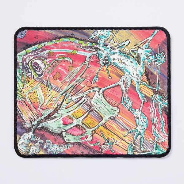 Item preview, Futuristic alien fish painting designed and sold by CrittersByLola.
