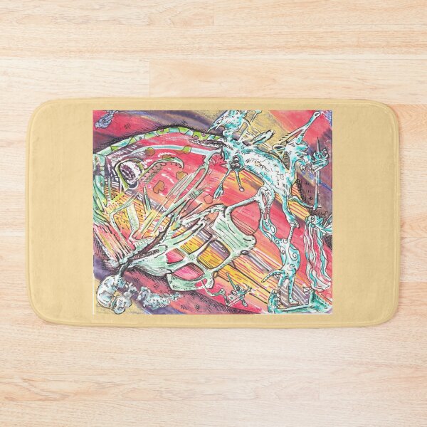 Item preview, Futuristic alien fish painting designed and sold by CrittersByLola.