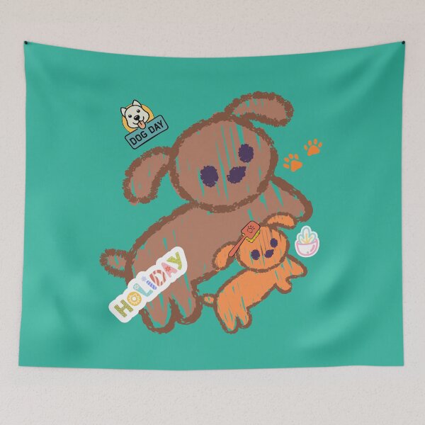 Item preview, "Dog Day Holiday Illustration" designed and sold by Graphollio-shop.