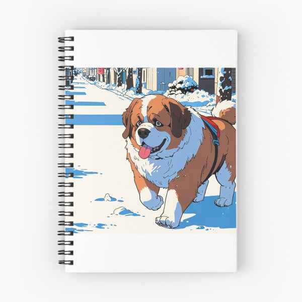 Item preview, Snowy City St Bernard Bliss designed and sold by NeatThingLover.
