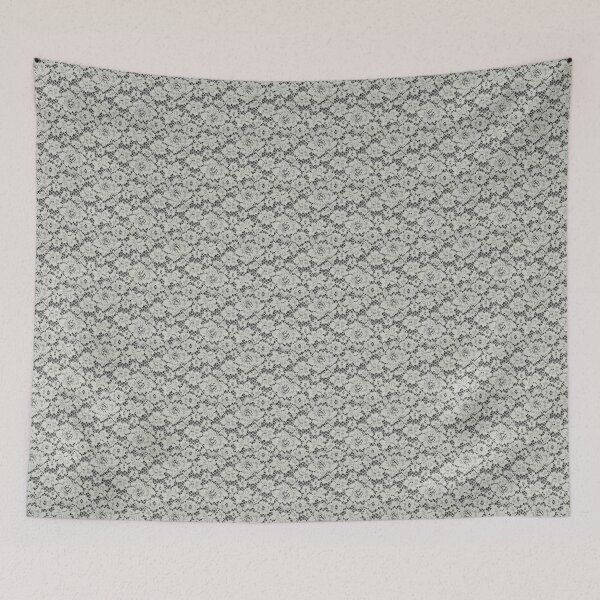 Item preview, Lace Lace white flowers on grey designed and sold by UnnecessaryLuck.