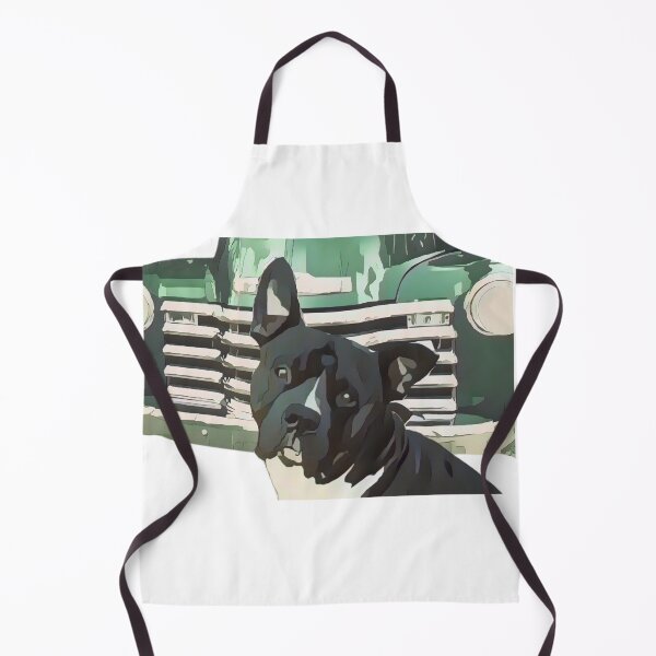 Item preview, 1953 CHEVY PICK UP TRUCK AND BLACK AND WHITE BULLDOG designed and sold by TaraPen.