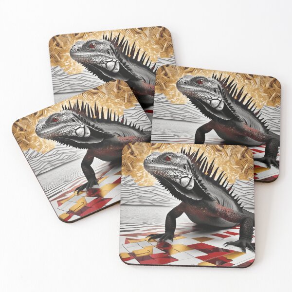 Item preview, Marine Iguana III | Endangered Animal Species Abstract Geometric Art | Digital Wildlife Collection designed and sold by DinaMite-Art.