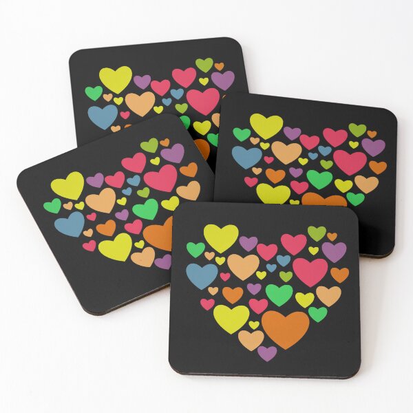 Item preview, Multicolor hearts pattern designed and sold by cutecrazytshirt.