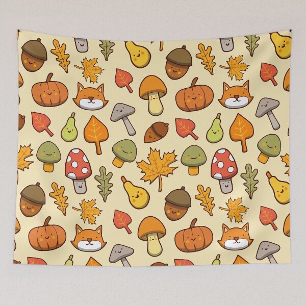 Item preview, Mushroom Autumn Cute Seamless Pattern designed and sold by Kubala Designs.