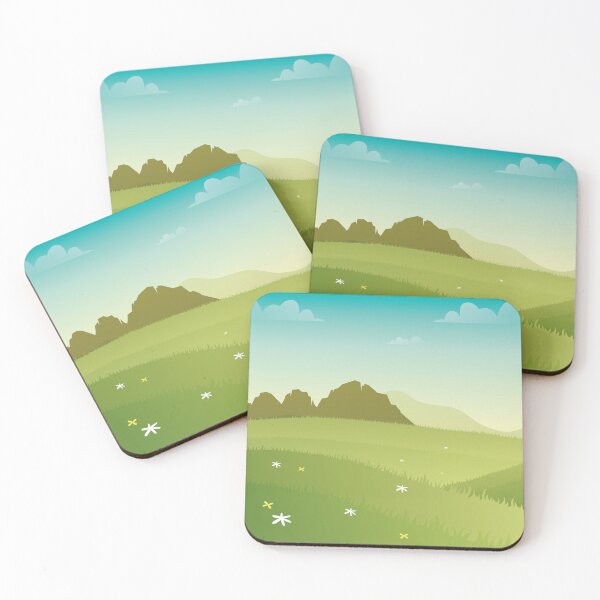 Item preview, Hermoso paisaje estilizado con cielo azul designed and sold by Jamildesign.