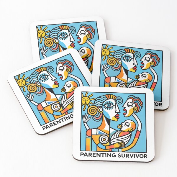 Item preview, Parenting Survivor – Minimalist Cubism Art T-Shirt designed and sold by OzzFrequency.