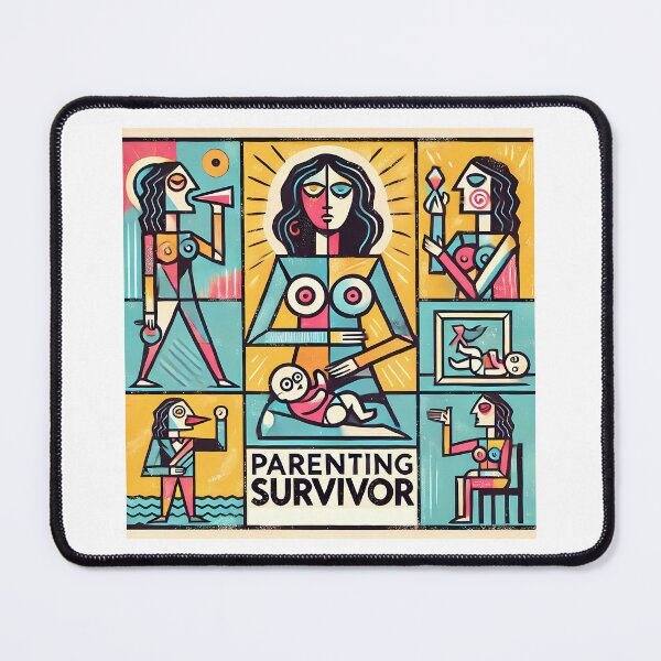 Item preview, Parenting Survivor – Minimalist Cubism Art T-Shirt designed and sold by OzzFrequency.