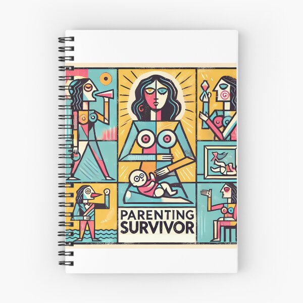 Item preview, Parenting Survivor – Minimalist Cubism Art T-Shirt designed and sold by OzzFrequency.