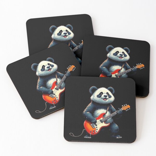 Item preview, Panda Bear Electric Guitar Rocker Music Animals Energetic Vibes designed and sold by Kia Blaze.