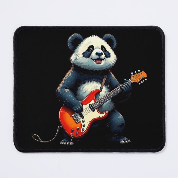 Item preview, Panda Bear Electric Guitar Rocker Music Animals Energetic Vibes designed and sold by Kia Blaze.