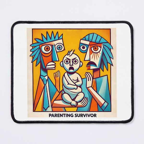 Item preview, Parenting Survivor – Minimalist Cubism Art T-Shirt designed and sold by OzzFrequency.