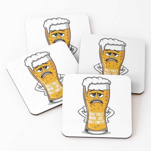 Item preview, Half Full? More Like Half Empty! – Funny Beer Glass designed and sold by JPees.