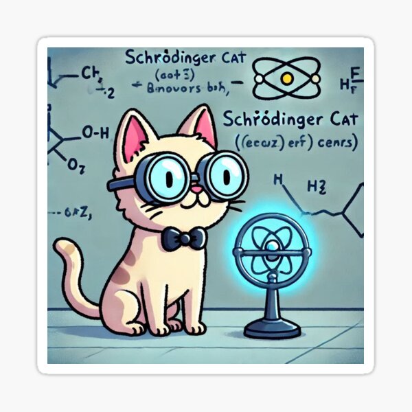 schrodinger cat Sticker