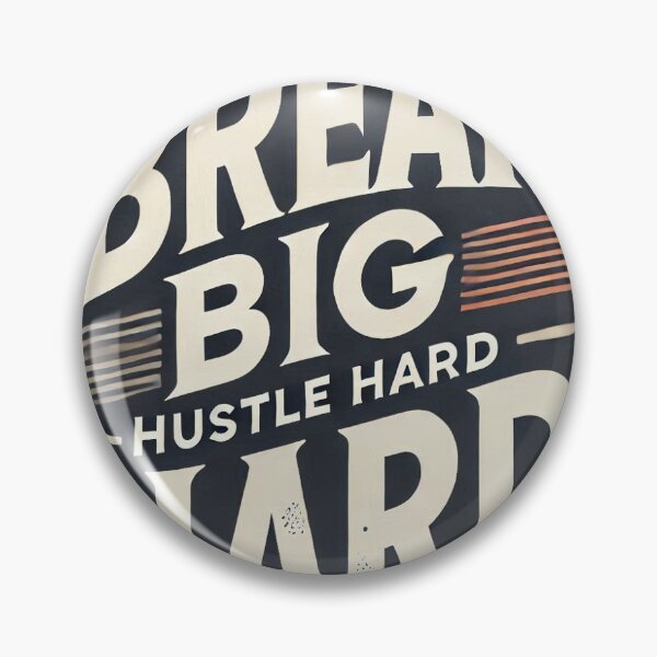 Item preview, Dream Big Hustle Hard" typography designed and sold by Breartart.