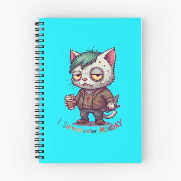 Item preview, Zombie Cat Survives Monday Blues! designed and sold by Shs-Kenya.
