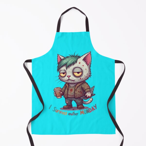 Item preview, Zombie Cat Survives Monday Blues! designed and sold by Shs-Kenya.