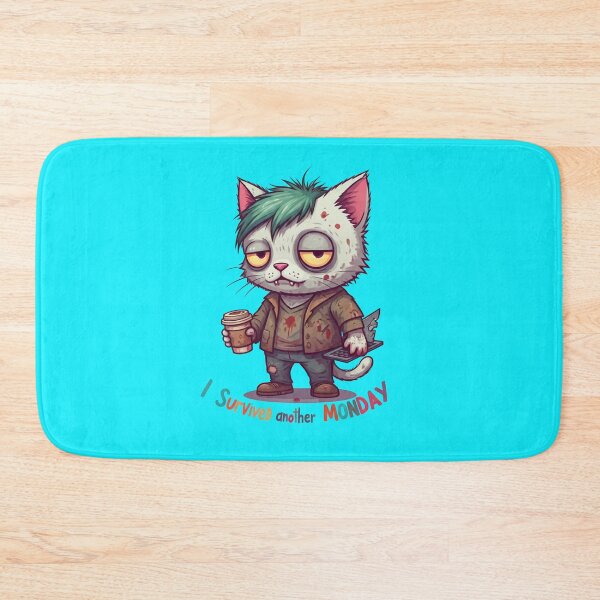 Item preview, Zombie Cat Survives Monday Blues! designed and sold by Shs-Kenya.