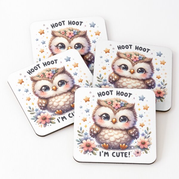 Item preview, Hoot Hoot, I'm Cute! designed and sold by My Joyful Charm Store.