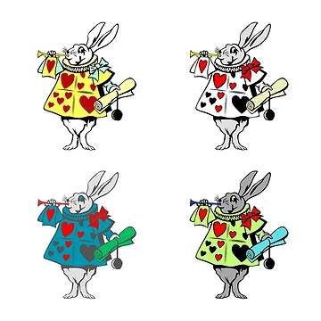 Artwork thumbnail, 4 Rabbits by MadTeaDesign