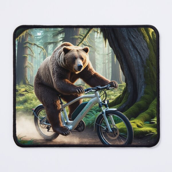 Item preview, Grizzly Bear Riding a Bike designed and sold by Skye Ryan-Evans.