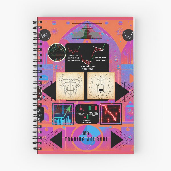 Item preview, My Trading Journal, Day Trading log, Trading Diary, Unique and Elegant Journal for traders, Gift for stock market, crypto, forex, and day traders, Bear and bull, Trading Notebook designed and sold by TradingTeesKids.