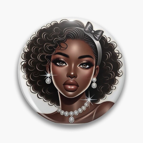 Item preview, Afro-Glam Queen Sticker | Bold and Stylish Afrocentric Art | Elegant Afrocentric Sticker | Black Beauty in Luxury designed and sold by msrmiami1.