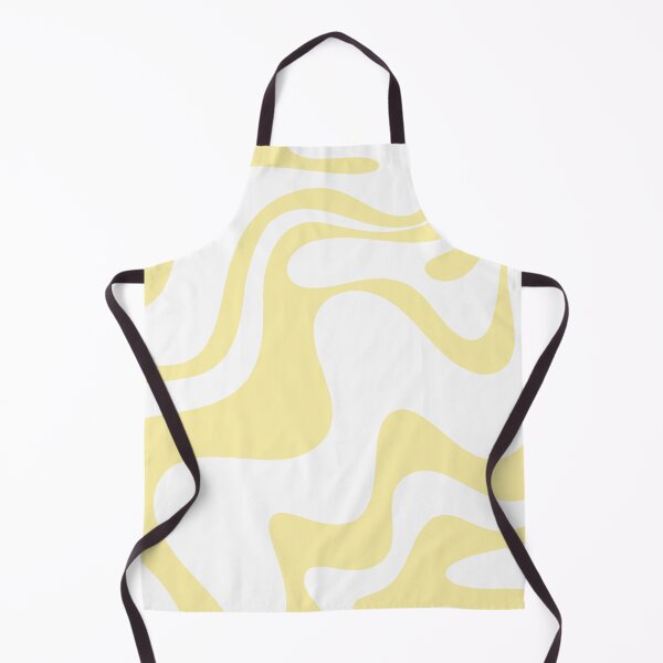 Item preview, Retro Liquid Swirl Contemporary Abstract Butter Yellow and White Pattern 2 designed and sold by kierkegaard.