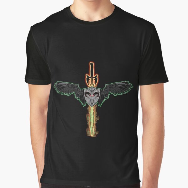 Winged Sword and Shield Graphic T-Shirt