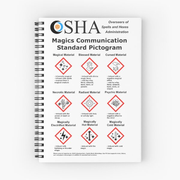 Artikelvorschau, Fantasie OSHA GHS Piktogramme Beschreibungen entworfen und verkauft von mythmutt.