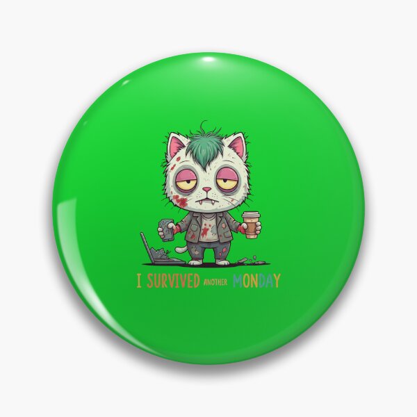 Item preview, Zombie Cat Survives Another Monday: A Hilarious Illustration designed and sold by Shs-Kenya.