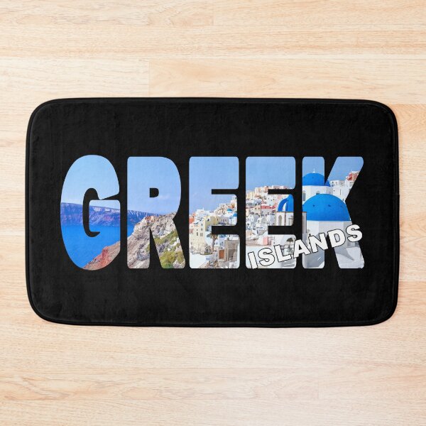 Item preview, GREEK Islands - Greece Blue Domes White Villas on Cliffside designed and sold by Adam Gormley.