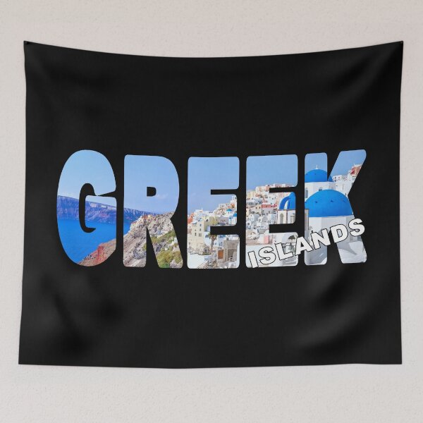 Item preview, GREEK Islands - Greece Blue Domes White Villas on Cliffside designed and sold by Adam Gormley.