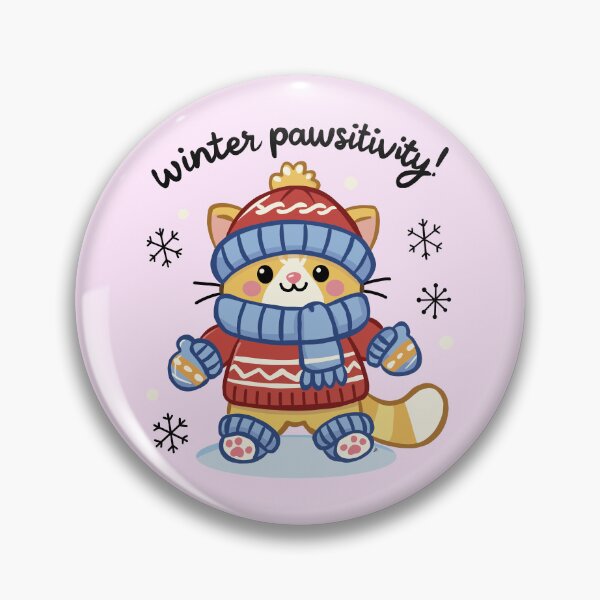 Item preview, Cozy Ginger Cat with winter Snowflakes designed and sold by ArtbyPriscilla.