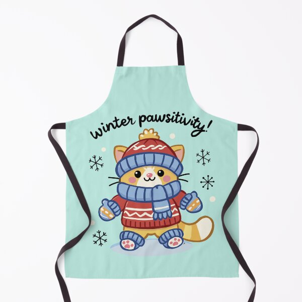 Item preview, Cozy Ginger Cat with winter Snowflakes designed and sold by ArtbyPriscilla.