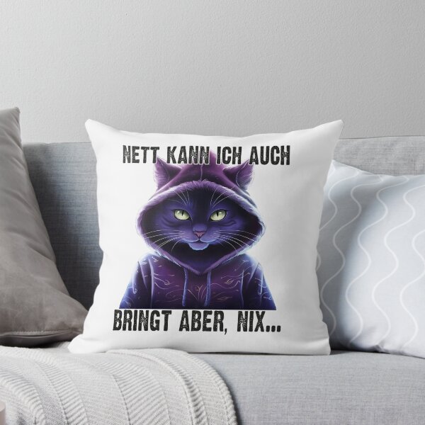 Item preview, Nett Kann Ich Auch Bringt Aber , Nix  - Cooles Katze  - Lustiges Zitat  designed and sold by Smix Pixels.
