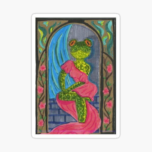 Item preview, Art Nouveau Loveland Frog designed and sold by MissMykasArt.